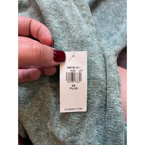 Old Navy Womens 2X Pullover Sweater 3/4 Sleeve Mint Green N8 - Picture 4 of 8